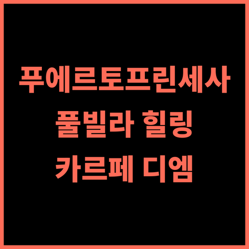 카르페 디엠 빌라 & 리조트 추천 후기.. 푸에르토 프린세사에서 즐기는 프라이빗 빌라의 낭만 푸에르토프린세사 풀빌라 힐링여행