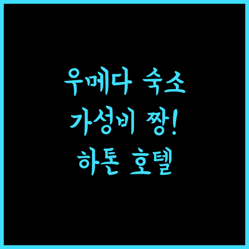 우메다 숙소는 여기! 하톤 호텔 니시 우메다 가성비 최고!