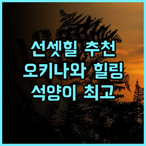 호텔 선셋 힐 추천 후기! 석양이 아름다운 곳에서 힐링을 오키나와 선셋힐 오션뷰