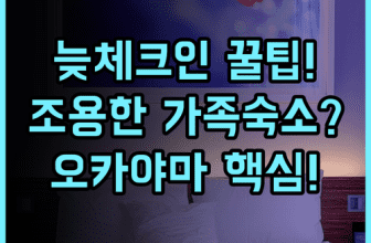 사이다이지 그랜드 호텔 오카야마 늦은 체크인이 가능한 조용한 가족 숙소 추천