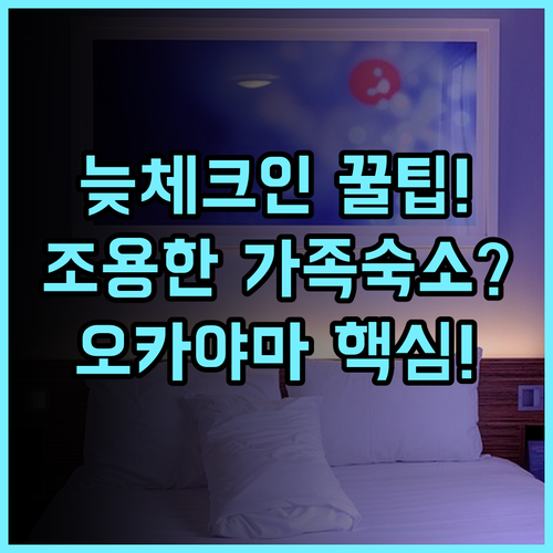 사이다이지 그랜드 호텔 오카야마 늦은 체크인이 가능한 조용한 가족 숙소 추천