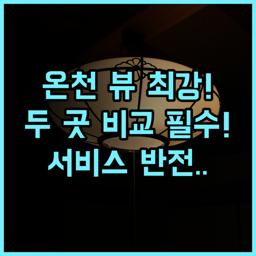 미쿠마 호텔 히타 미쿠마강 료칸 온천 뷰와 서비스 두 곳 비교 분석 후기