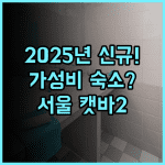 캣 바 서울 2 호텔 2025년 신규 오픈 가성비 아파트먼트형 숙소 추천 후기