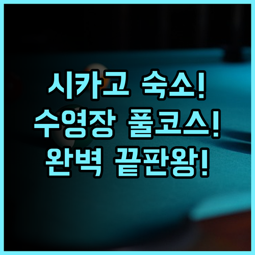 힐튼 가든 인 시카고 다운타운 매그니피센트 마일 수영장 시설 완벽 후기