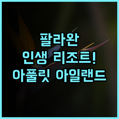 아풀릿 아일랜드 리조트 추천 팔라완 여행에서 만나는 최고의 휴양지 후기