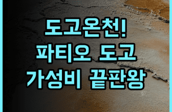 호텔 파티오 도고 도고 온천 여행객을 위한 최적의 위치 가성비 숙소 추천