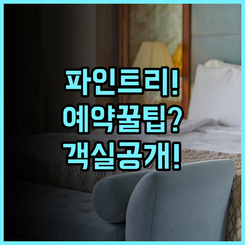 파인트리 호텔 예약 팁, 위치부터 객실 컨디션까지 꼼꼼히 따져본 숙소 후기입니다