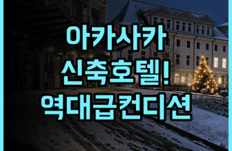 알핏 호텔 및 바 아카사카 추천 2023년 신축 시설과 쾌적한 컨디션의 완벽 후기