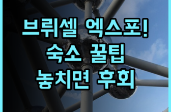 브뤼셀 르 산트네르 브뤼셀 엑스포 실제 이용후기 및 숙소 예약 팁