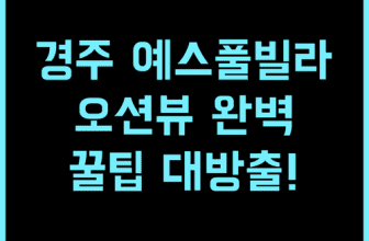 경주 예스풀빌라 실제 이용후기, 오션뷰를 보며 조용히 머물다 오기 좋은 숙소 팁 공유