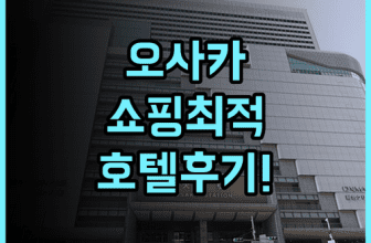호텔 니코 오사카 숙소 후기, 위치 좋은 쇼핑 중심지 투숙 총정리