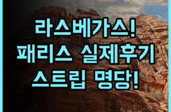 패리스 라스베이거스 호텔 앤 카지노 실제 이용후기 및 스트립 중심가 숙소 팁