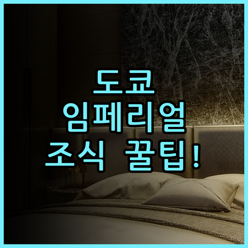 임페리얼 호텔 도쿄 숙소 후기 위치와 다채로운 조식 이용 팁 추천