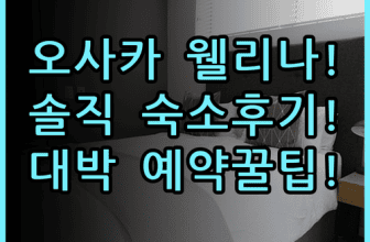 웰리나 호텔 프리미어 나카노시마 이스트 숙소 후기, 오사카 여행 예약 팁