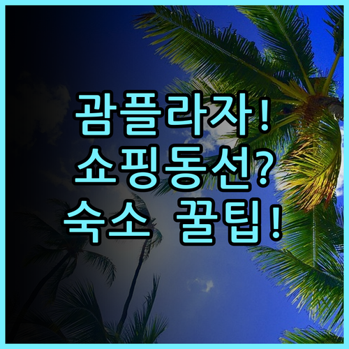 괌 플라자 리조트 실제 이용후기, 위치와 쇼핑 동선 숙소 팁