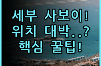 사보이 호텔 막탄 세부 실제 이용후기, 위치 좋은 휴양지 숙소 추천