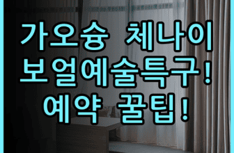 시티 스위츠 가오슝 체나이 숙소 후기, 보얼예술특구 근처 예약 팁 정리