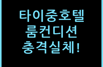 타이중 이카사 바이 고고 호텔, 예약 전 꼭 체크해야 할 룸 컨디션