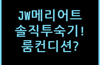 JW 메리어트 프랑크푸르트, 직접 묵어보고 짚어본 룸 컨디션